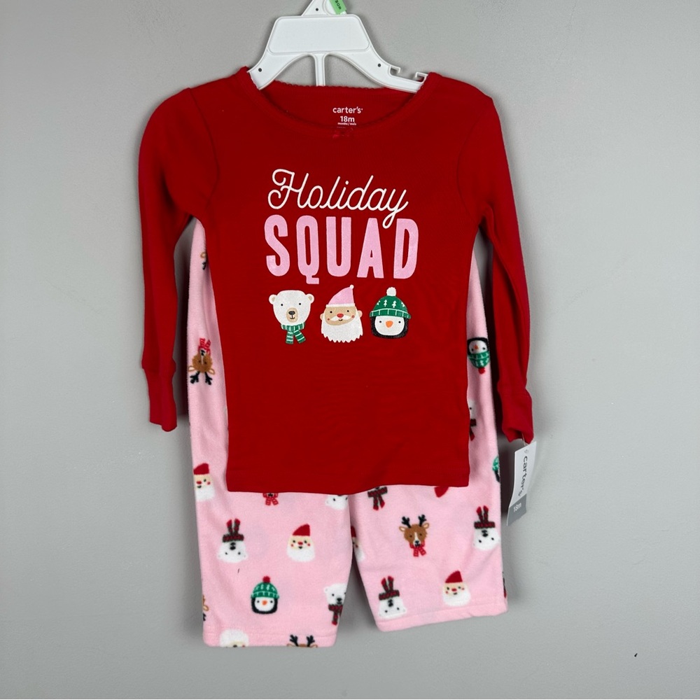 NWT Carter’s “Holiday Squad” Pajama Set – Size 18M